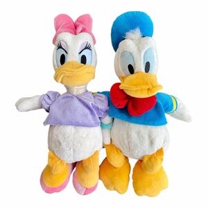 Disney Store Donald Duck & Daisy Duck Genuine Original Stuffed Animal Toy Bundle